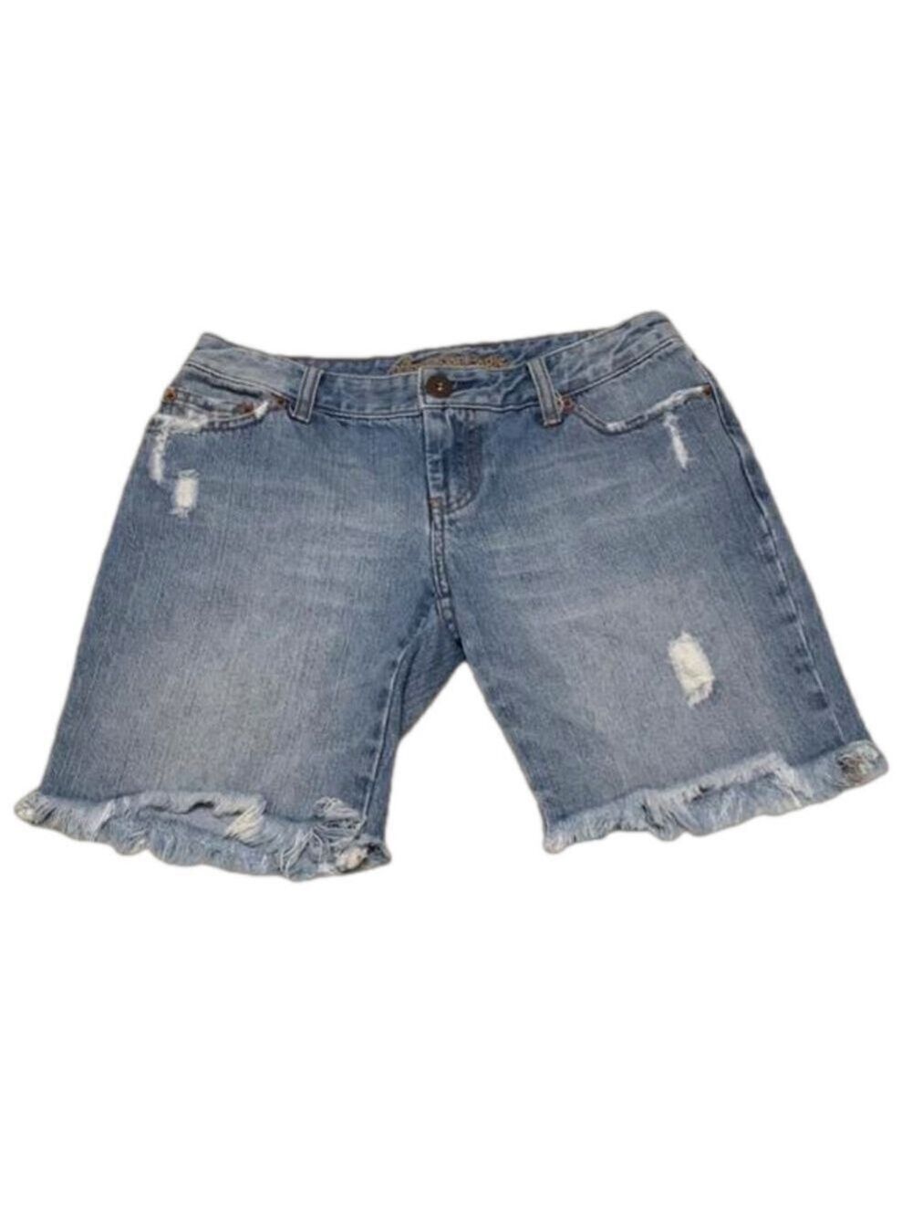 AEO Distressed Denim Shorts Sz 0